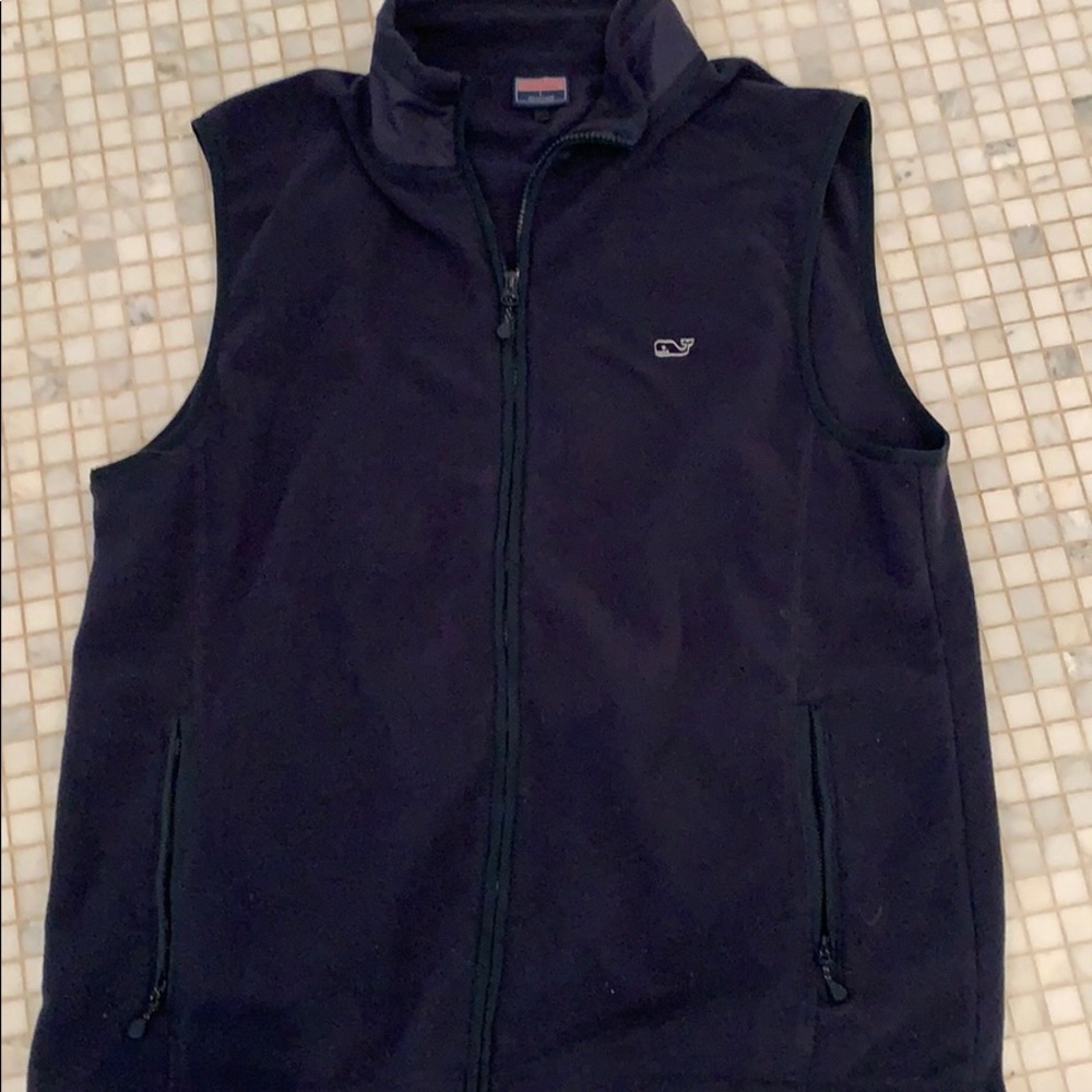 Vineyard Vines men’s navy lightweight fleece vest